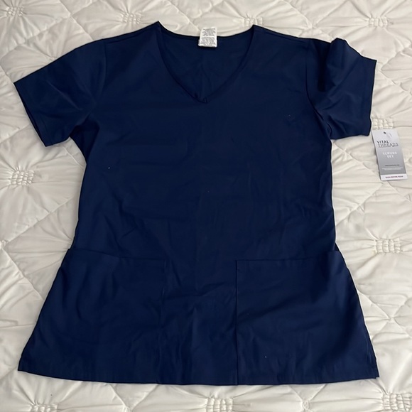 3/$15 Blue Vital threads scrub set size Xs/Small - Picture 2 of 4